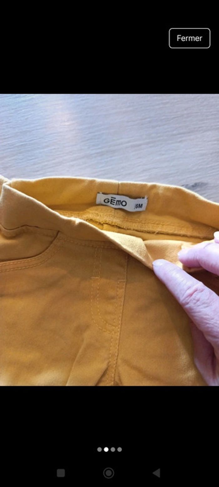 Jegging gémo 6 mois jaune - photo numéro 2
