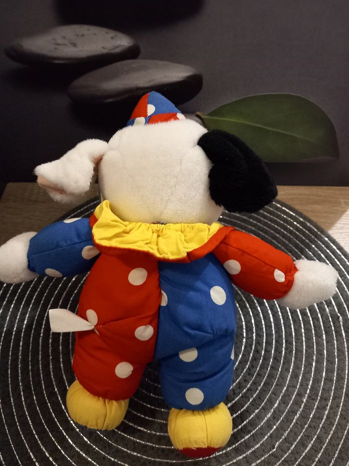 Peluche chien clown Jemini vintage 27cm - photo numéro 4