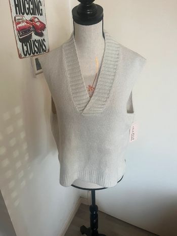 Pull sans manche col V Made in italy taille unique