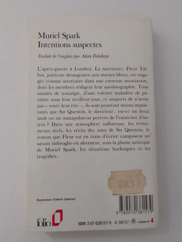 Muriel Spark - Intentions suspectes - photo numéro 2