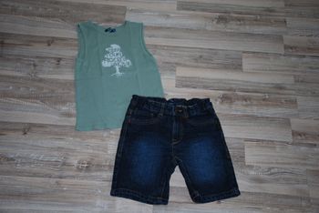 ensemble garçon 10 ans bermuda jeans + débardeur