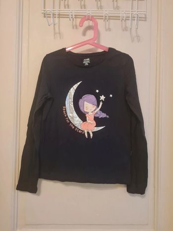 Tee shirt manches longues bleu marine kiabi taille 10 ans