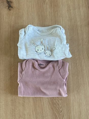 Lot de 2 body manche longue 1mois