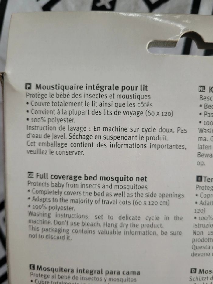 Moustiquaire intégrale lit bébé - Tigex - photo numéro 3