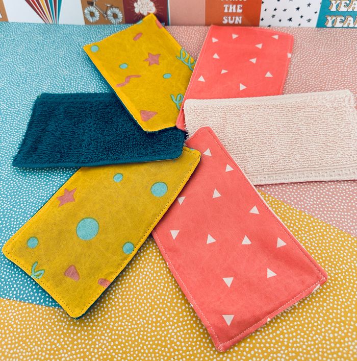 Lingettes lot de 6 lavable et réutilisable