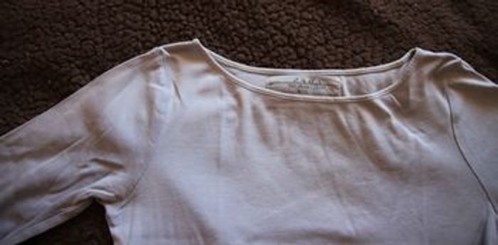 T-shirt manche 3/4 bleu pâle Basic ZARA - photo numéro 2