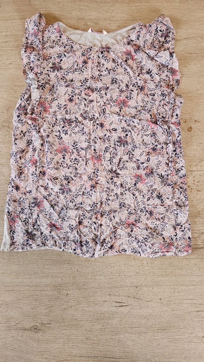 Blouse sans manches avec léger froufrou aux épaules, Camaïeu, taille M - photo numéro 3