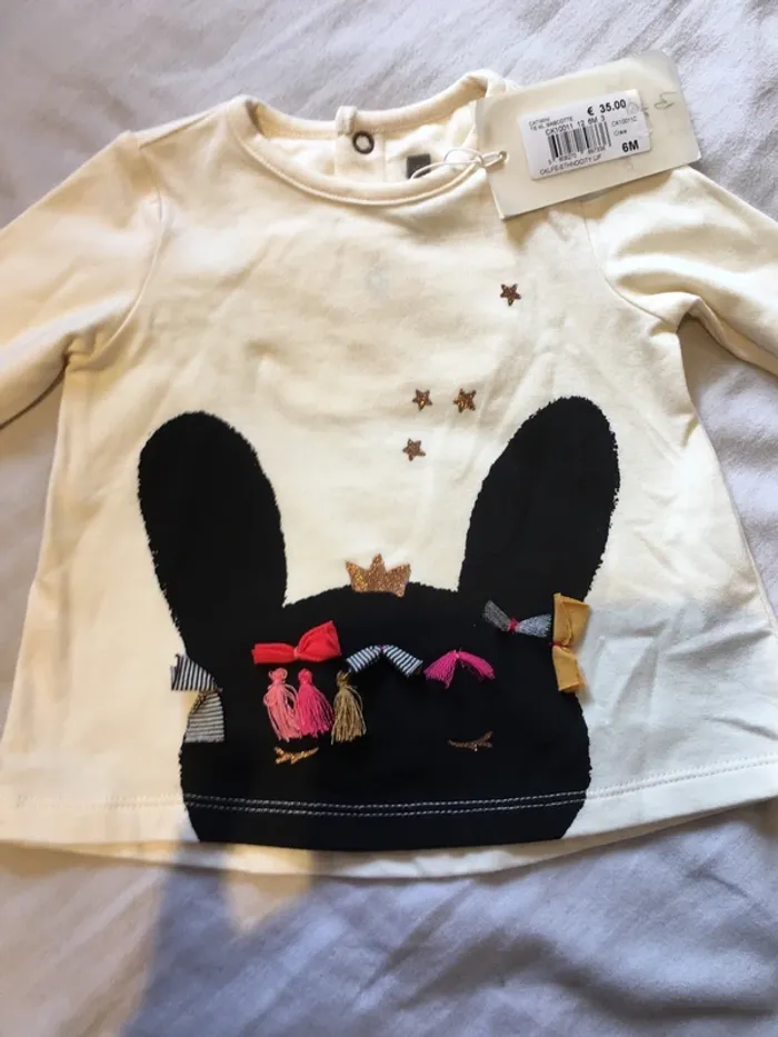 Tshirt fille catimini 6 mois neuf