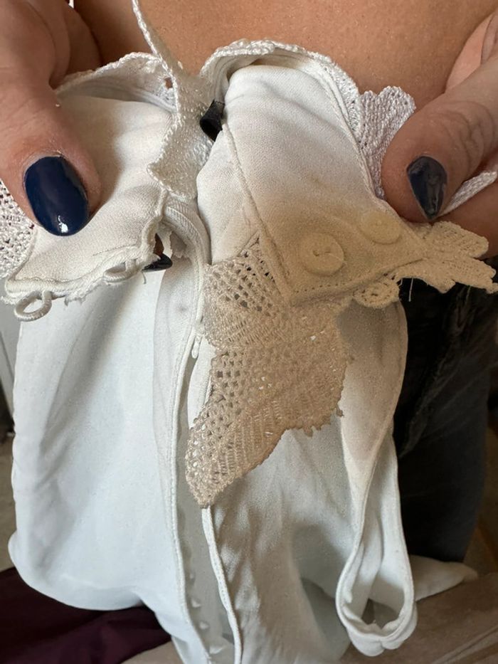 Débardeur col dentelle Zara - photo numéro 4