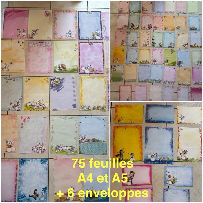 Lot Feuilles Diddl A4 et A5