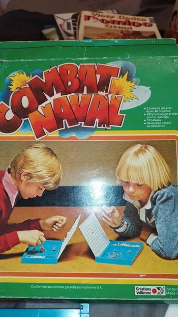 Ancien jeu de Société Combat naval Créations Vullierme vintage bataille