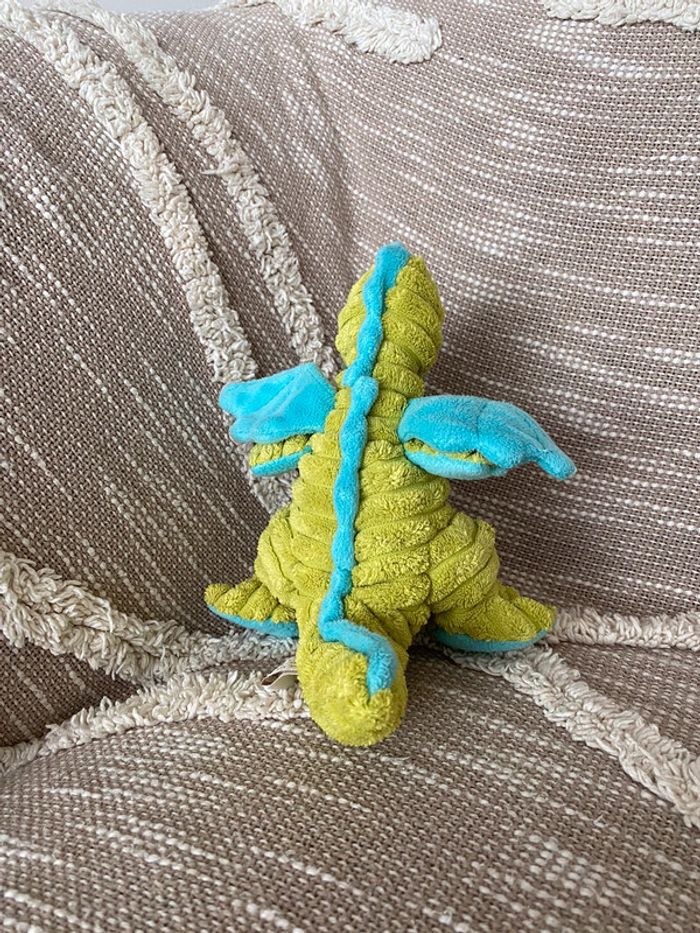 Peluche doudou 20cm Zara Home dragon vert et bleu très bon état - photo numéro 3