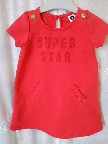 Jolie robe rouge 2 ans grain de blé