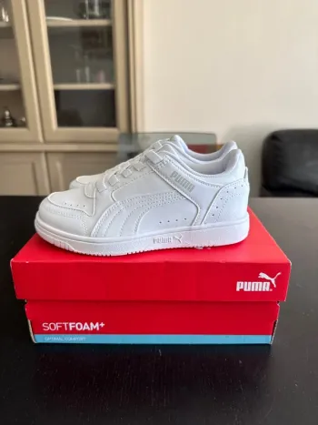 Baskets Puma Rebound Joy Lo AC PS blanches enfants – Pointure 32 (EU)