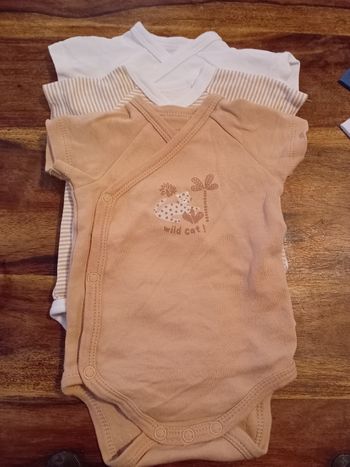 Lot 3bodys manche courte 1mois