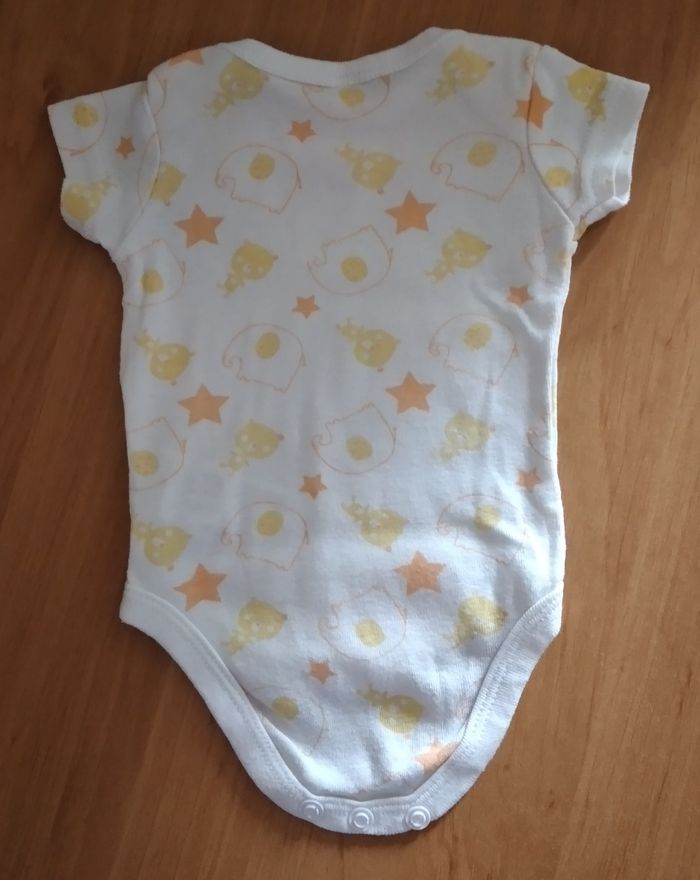 Lot de 3 Bodies manches courtes 0/1 mois garçon - photo numéro 3