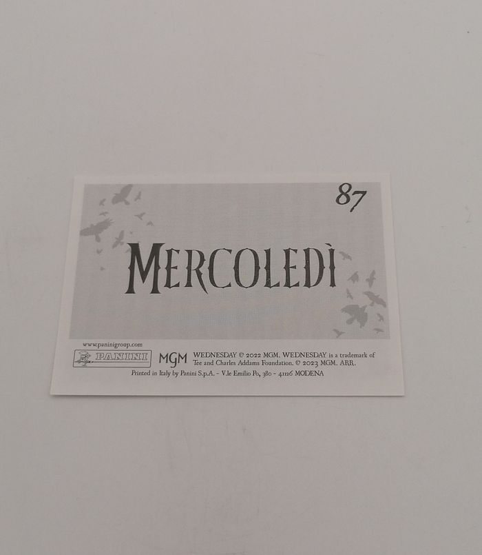 Panini sticker Mercredi n°87. - photo numéro 3