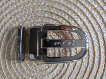 Boucle de ceinture Longchamp argentée pour ceinture de 3cm de large