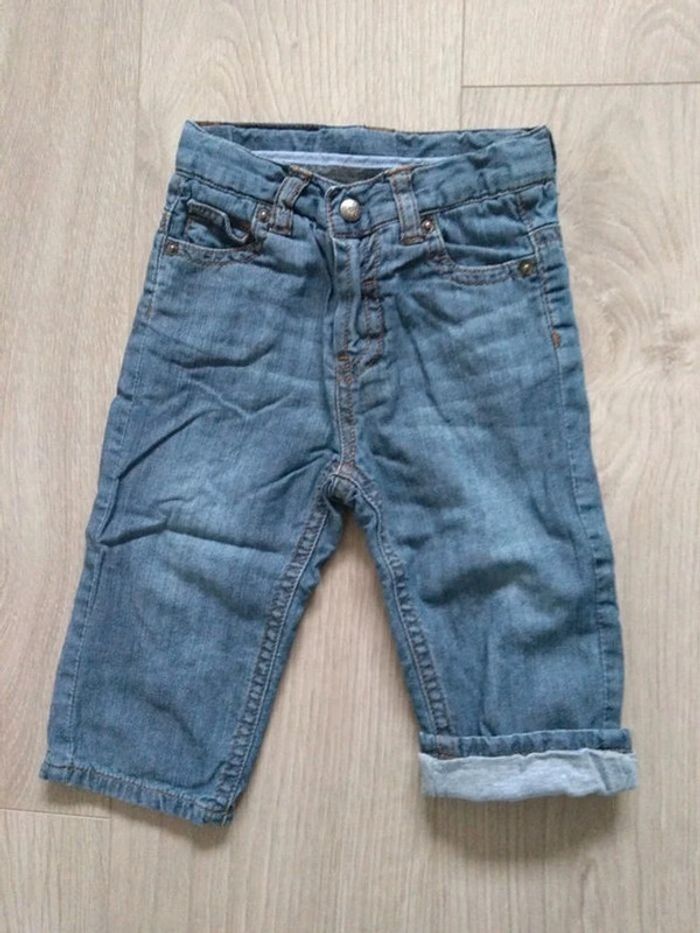 Pantalon jean denim doublé Obaïbi 12 mois