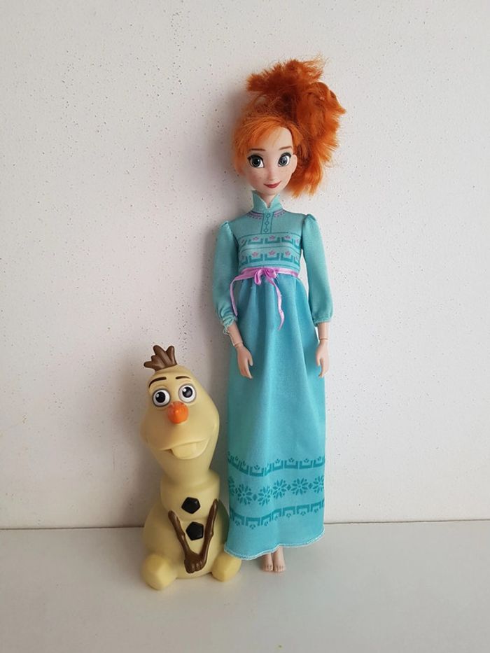 Disney Traîneau reine des neiges, olaf et poupée Anna chantante - photo numéro 5