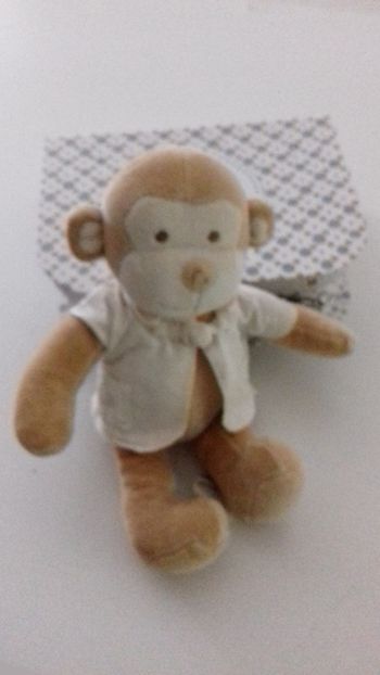 OURSON DOUDOU CHEMISE EN LIN  - MY NATURAL - 25X24cm 