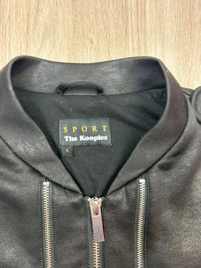 Veste noire The Kooples Sport effet cuir zippée homme taille L - photo numéro 8
