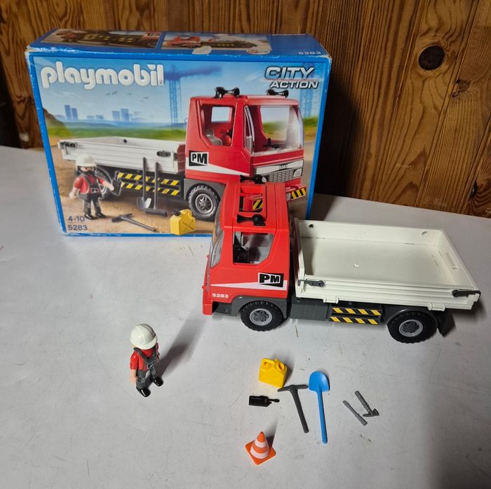 Playmobil 5283 camion benne de chantier avec ouvrier action city