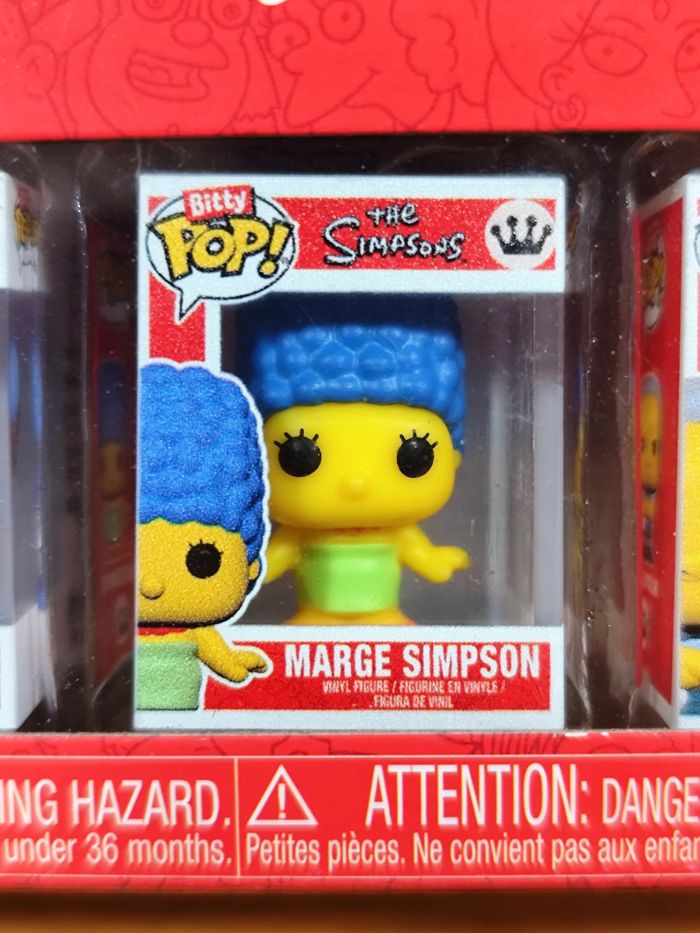 Boîte 4 Bitty Pop! The Simpsons - Itchy, Marge, Moe, Lard Lad (Chase Edition) - photo numéro 3