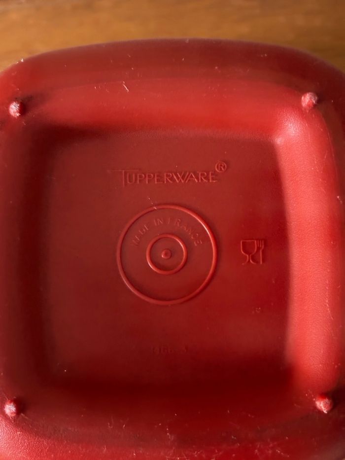 Vintage seau à glaçons Tupperware orange - photo numéro 3