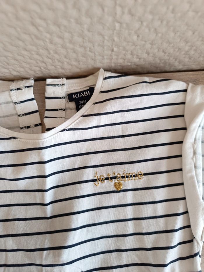 Robe marinière Kiabi 24 mois neuve sans étiquette - photo numéro 2