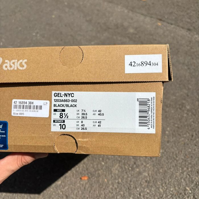 Asics Gel NYC Cream/Black Beige - 42 - photo numéro 10