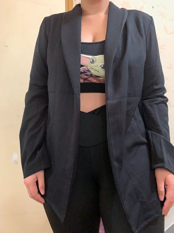 Blazer veste ouvert uni - photo numéro 3