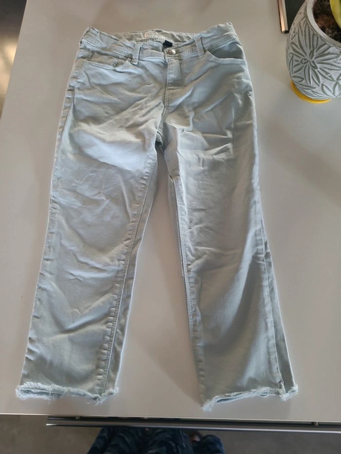 Pantacourt 7/8, taille 8 ans, turquoise