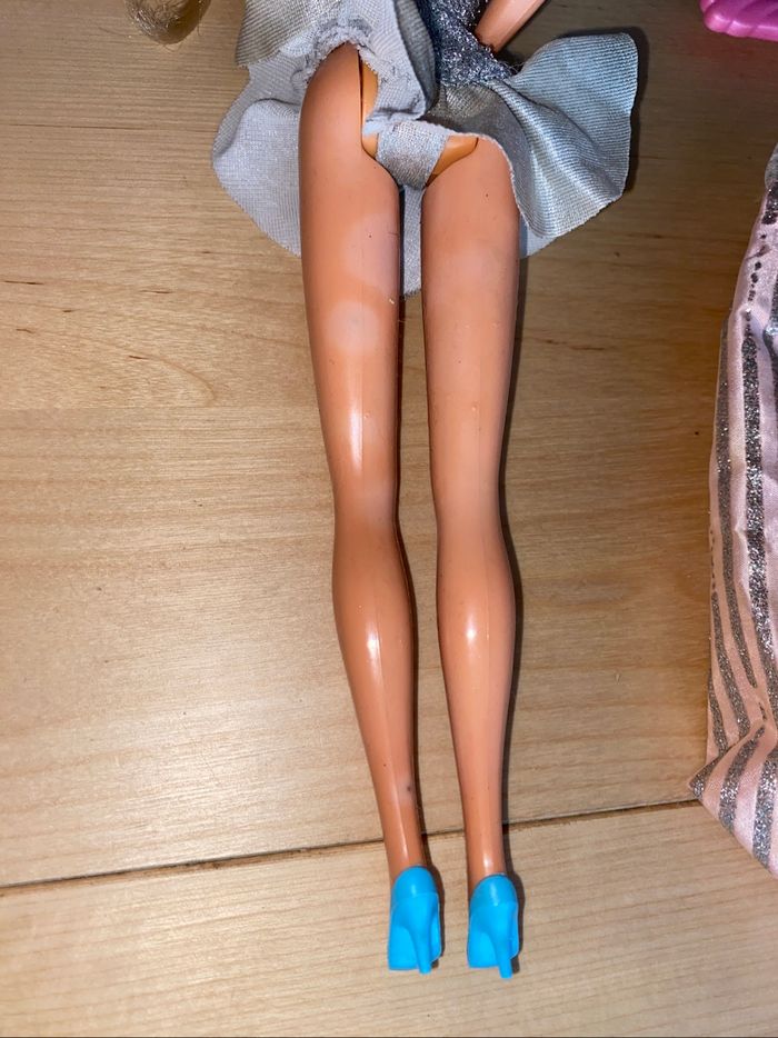 Barbie Mattel poupée Jewel secrets 1986 blonde rose argent collier - photo numéro 4