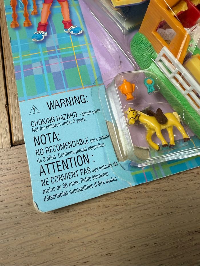 Polly Pocket Pony Ride 1998 – Complet -Action Park – Neuf sous blister RARE - photo numéro 6
