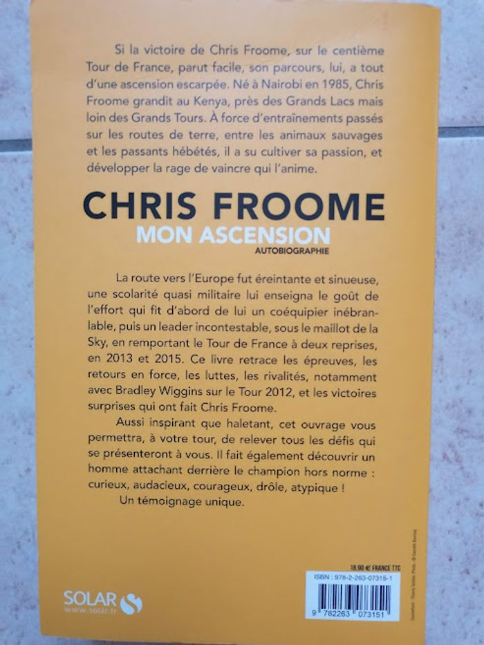 Chris Froome Mon ascension - photo numéro 2