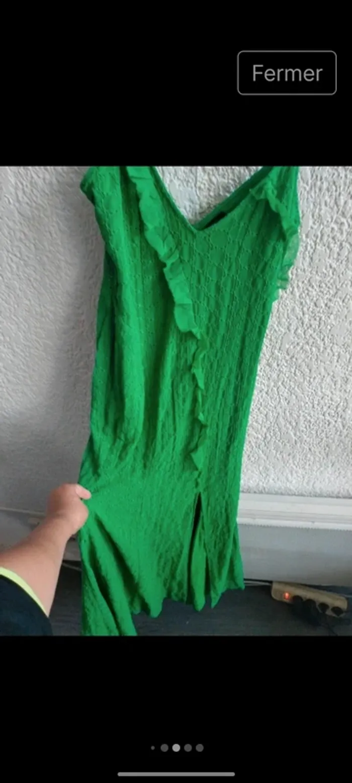 Robe verte T36 a bretelles neuve - photo numéro 5
