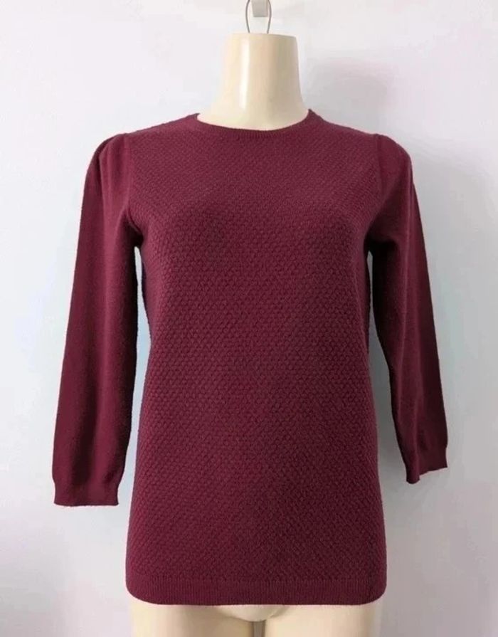 Pull bordeaux manches 3/4 - Maison 123 - taille 36