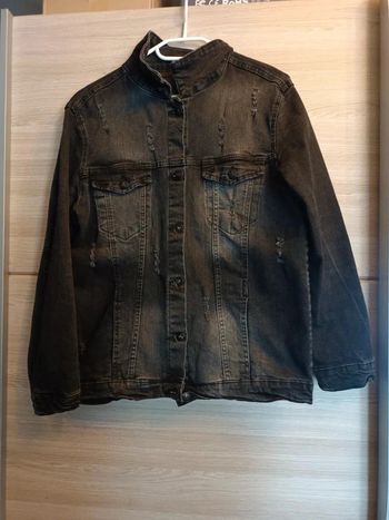 Veste en jean noir