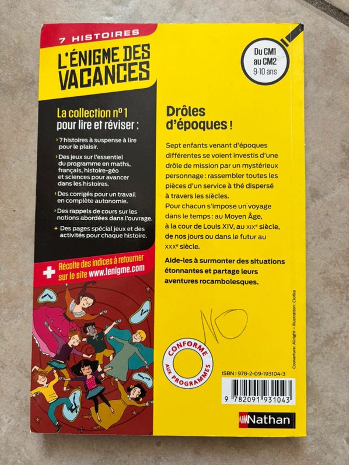 Livre l’énigme des vacances - photo numéro 2
