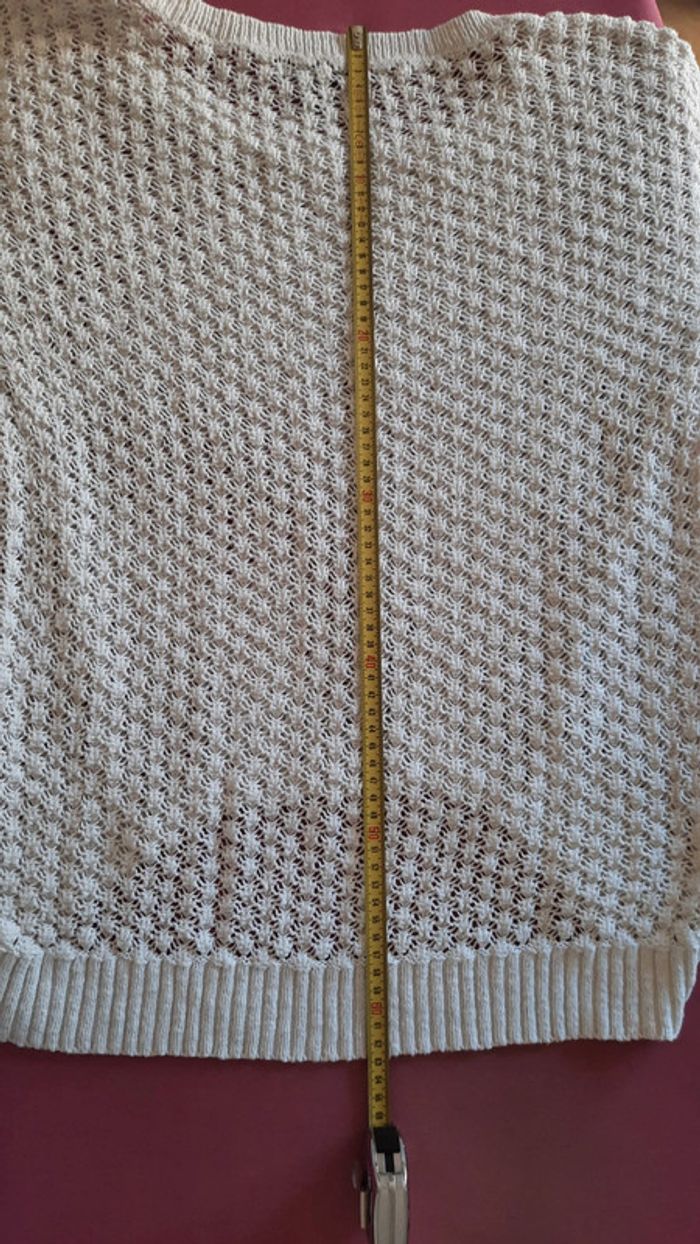 Pull-over ajouré blanc taille S - photo numéro 6