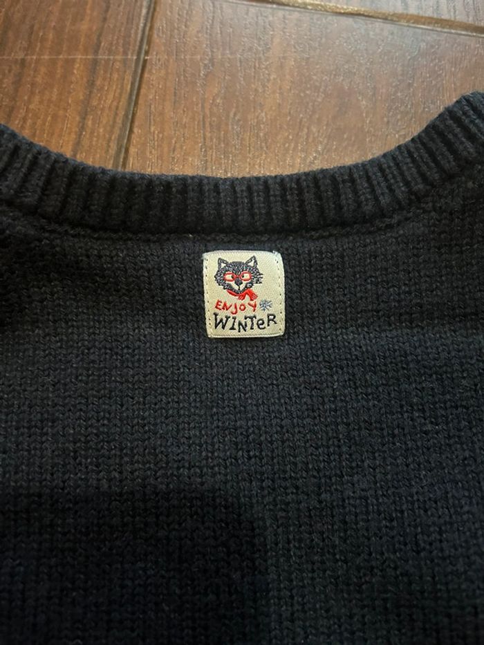 Pull sans manches garçon bleu marine en laine Sergent Major 5 ans - photo numéro 4