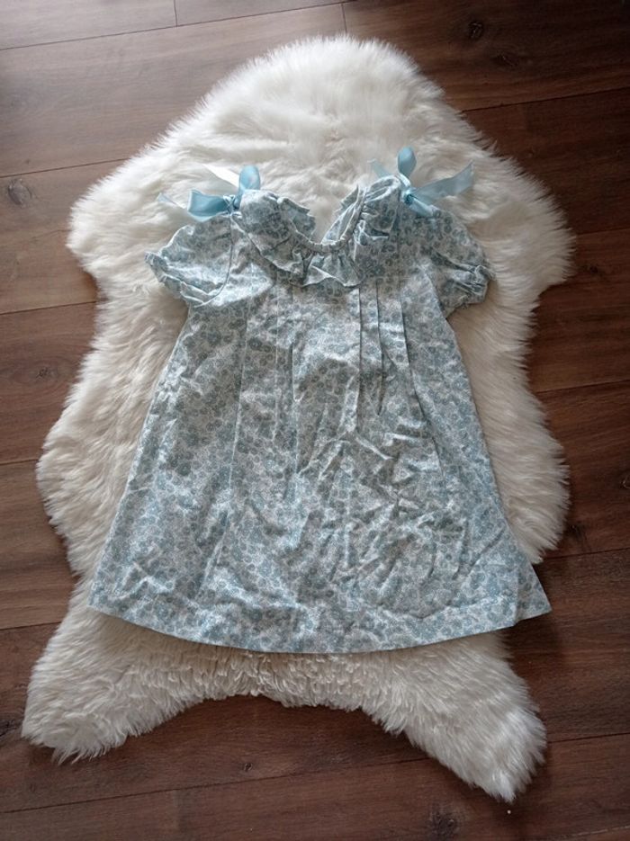 Robe chic liberty bleu Lola palacios 4 ans