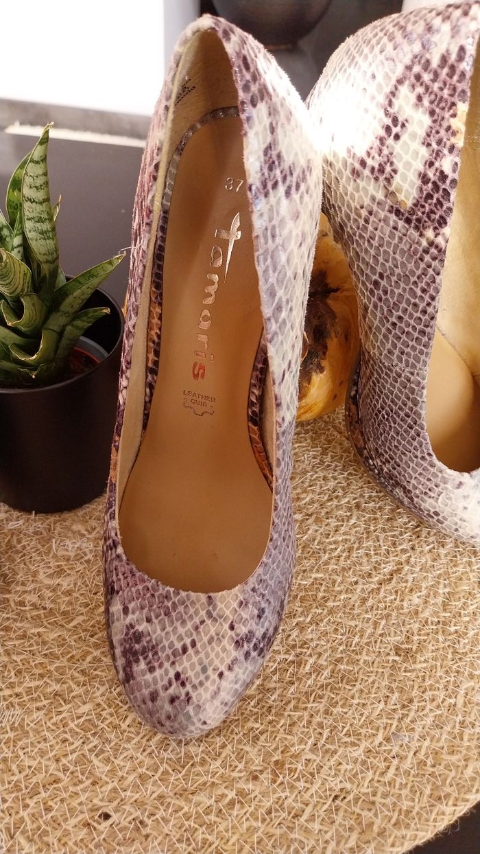 Escarpins Tamaris 37 imitation serpent - photo numéro 5