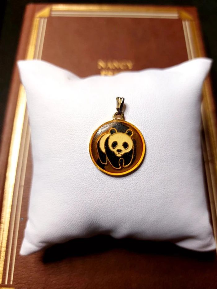 Magnifique pendentif panda rétro vintage