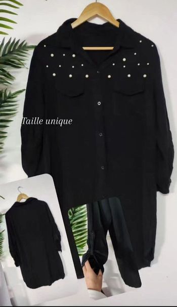 Chemise tunique boutonné femme