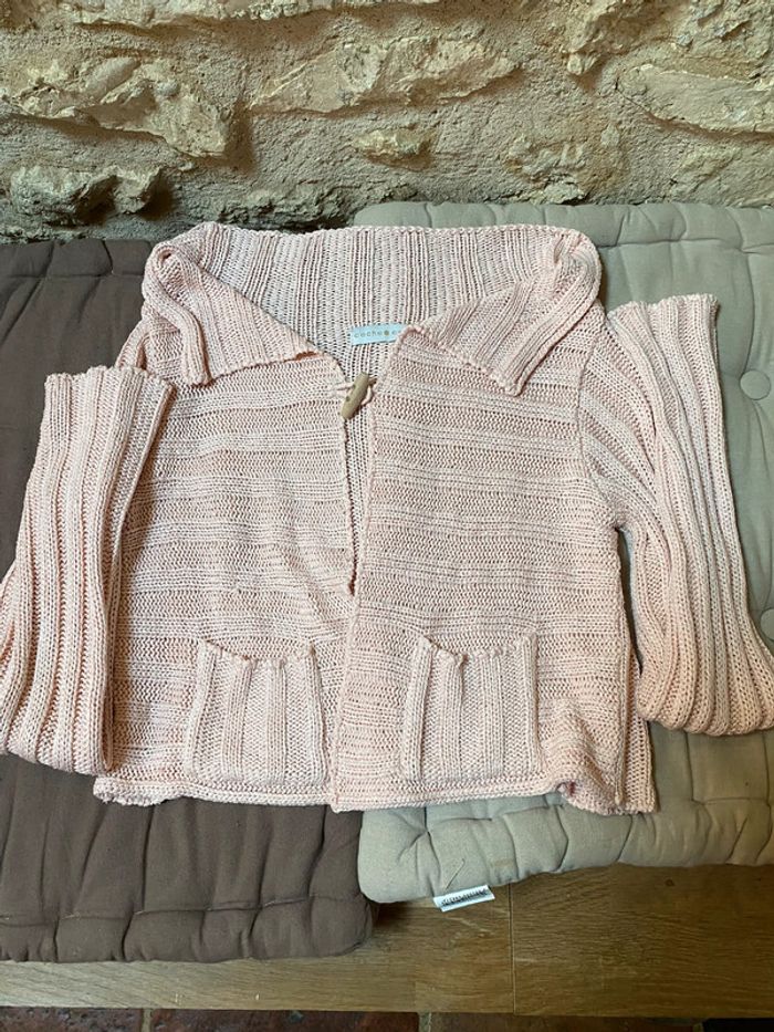 Veste imitation laine, rose, taille 1