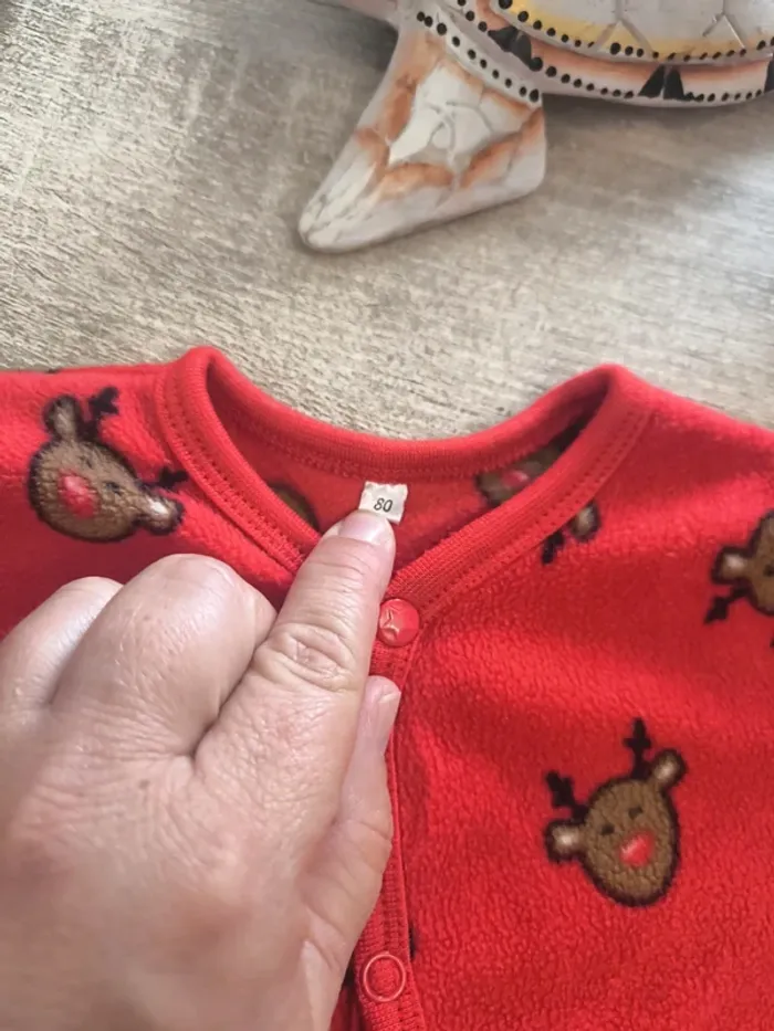 Pyjama polaire Rennes garçon 12 mois 80cm Zeeman - photo numéro 7