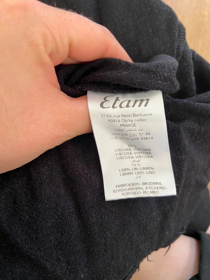 Robe bohème noire ample Etam Taille S - photo numéro 4