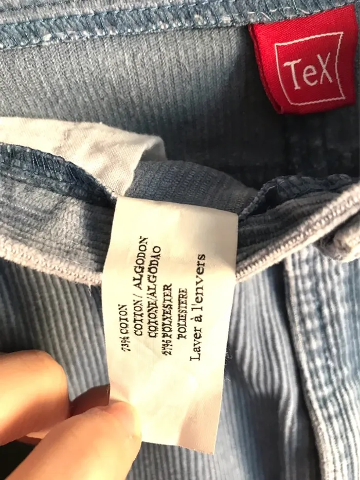 Jupe 10 ans en velours bleu - photo numéro 10